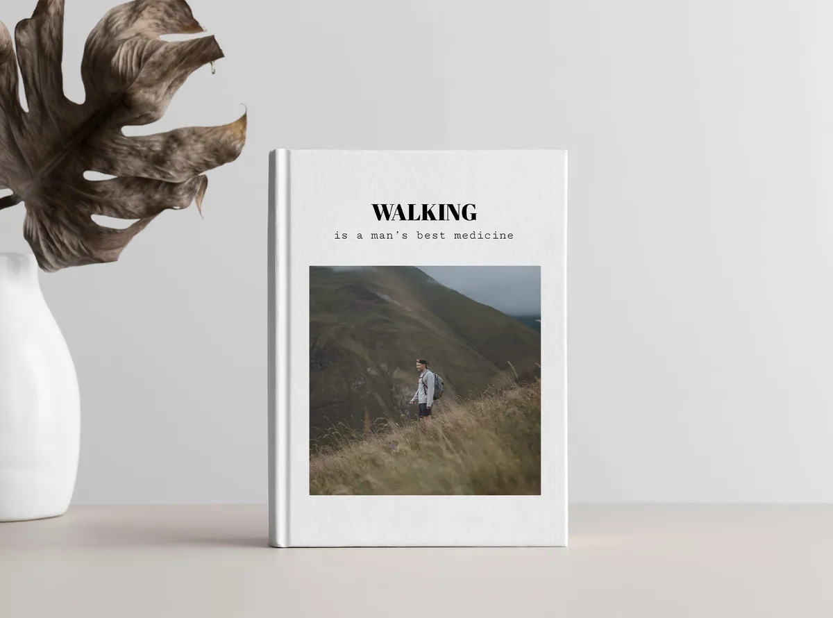 Fotobuch Hardcover A4 hoch mit Wanderfoto auf dem Cover