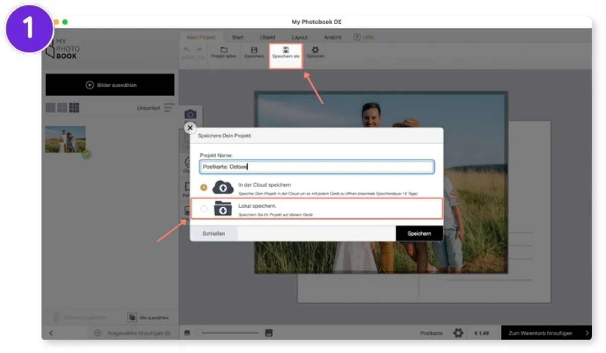 Projekt aus der Cloud wird heruntergeladen