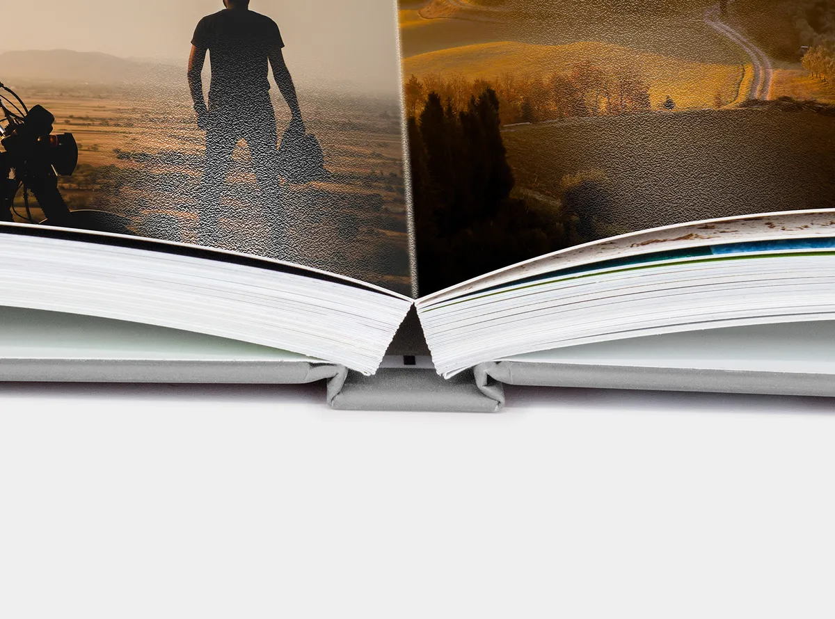 Detail von Fotobuch mit Leporello-Bindung